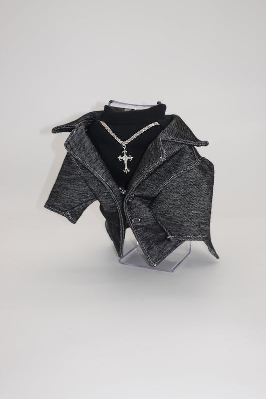 Luxuryジャケットedition_デニム-BLACK & インナートップス-ensemble_sizeorder