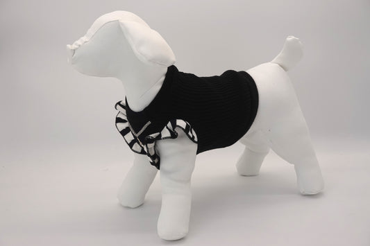 Luxuryトップス edition_BLACK&STRIPEフリル_sizeorder