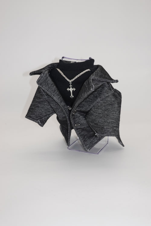 Luxuryジャケットedition_デニム-BLACK & インナートップス-ensemble＿sizeorder